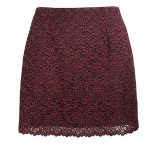 ESPRIT 90’s Y2K Wine & Black Lace Mini Skirt Whimsygoth Vintage Feminine Sz 5/6